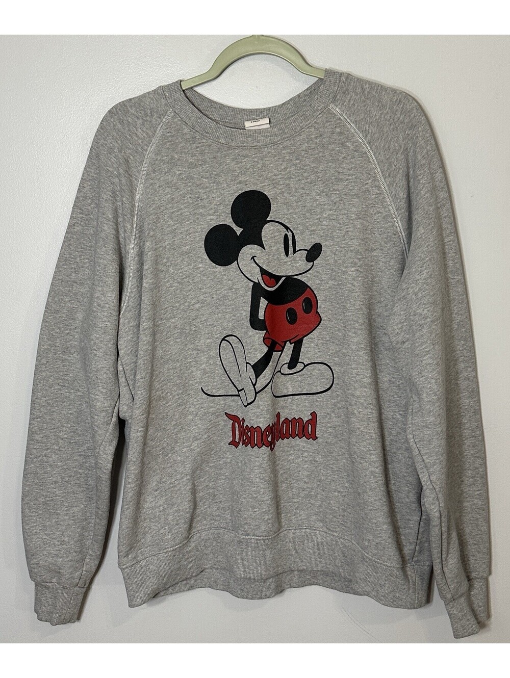 Disneyland 80’s Vintage Grey Classic Mickey Mouse Sweatshirt Large EUC.